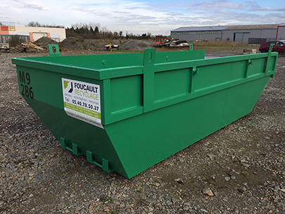 Benne 9m3 trapèze pour déchets lourds